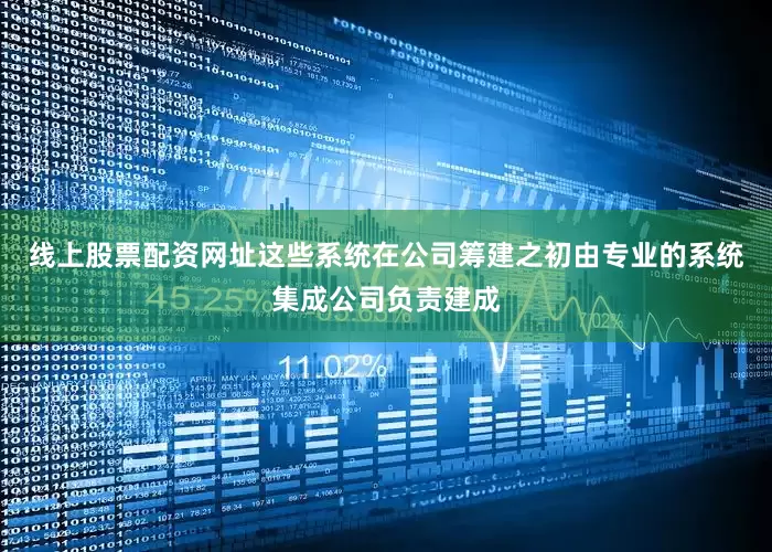 线上股票配资网址这些系统在公司筹建之初由专业的系统集成公司负责建成